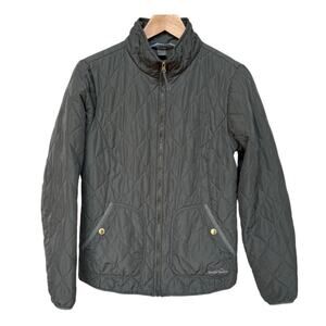 Eddie Bauer Lightweight Olive Green Quilted Jacket size S